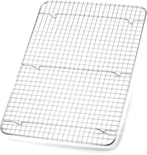 Miniatura 2 de Foraineam Paquete de 2 estantes de enfriamiento de acero inoxidable, estante grande para hornear de 11.5 x 16.5 pulgadas, se adapta a bandejas