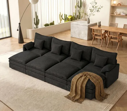 Miniatura 70 de Vesgantti 2 Piece Loveseat & 3 Seater Sofa Set, Modular Cloud Couch, Beige