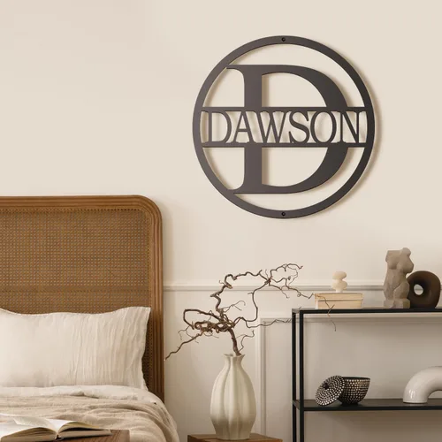 Miniatura 7 de Monogram Letter Metal Sign, Custom Metal Name Sign Address Numbers, Metal Wall Art, Family Wall Decor, Outdoor Metal Sign, Personalized Family Name