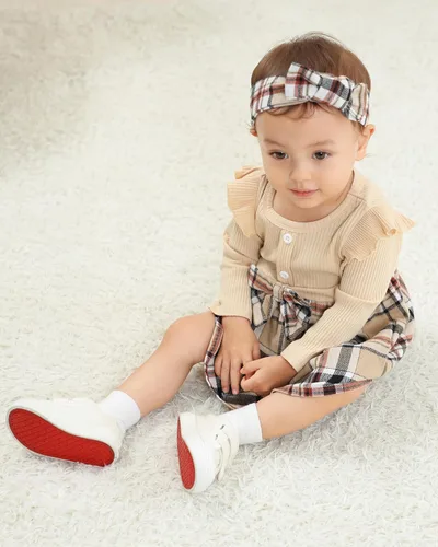Miniatura 4 de Renotemy Newborn Baby Girl Clothes Infant Girl Outfits Knit Romper Dress with Hat Baby Clothes for Girls 0-18 Months