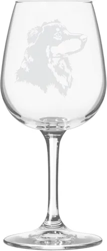 Miniatura 85 de Copa de vino de 12.75 onzas con diseño de perro grabado