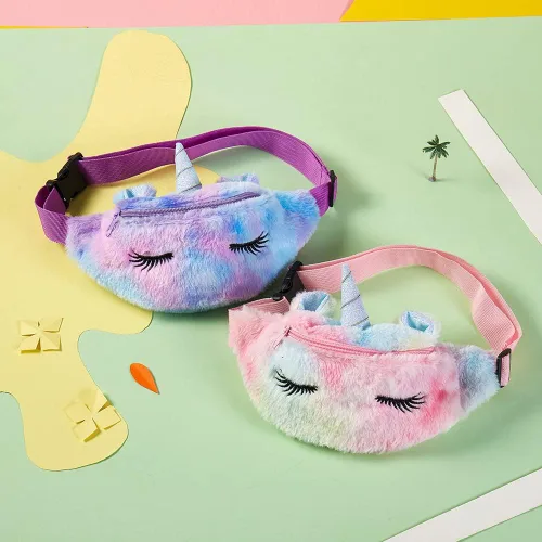 Miniatura 2 de Riñonera para niñas, bolsa de cintura de unicornio para niñas, bolsa cruzada para cinturón, bonita bolsa de cintura de viaje para niños, regalo