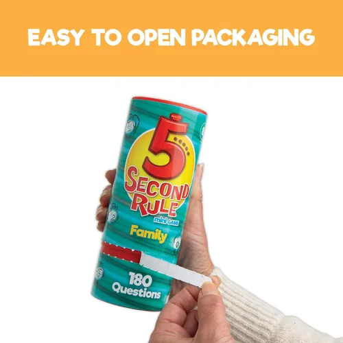 Miniatura 3 de 5 Second Rule Family Edition (Mini Tube) - Juego de cartas de preguntas simples para diversión familiar, fiesta, niños, viajes, noche