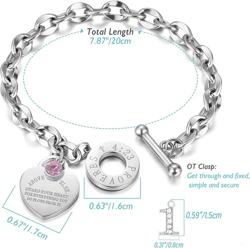 Miniatura 3 de Pulsera de cumpleaños para niñas, pulseras de cumpleaños 10, 11, 12, 13, 14, 15, 16, 18, 21, regalo de cumpleaños para ella