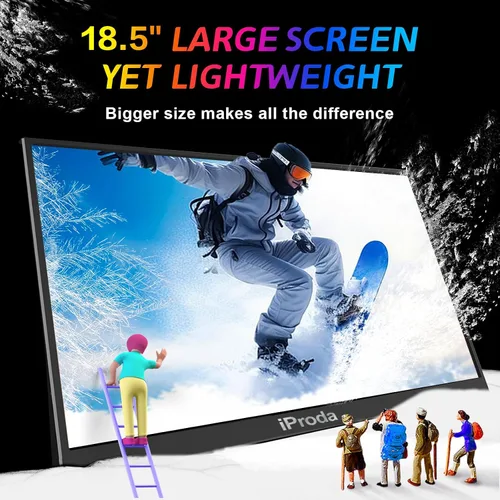 Miniatura 3 de Monitor portátil de 18.5 pulgadas 120Hz FHD 1080P, extensor de pantalla para portátil USB-C HDMI, segunda pantalla