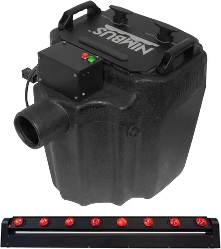 Chauvet DJ Nimbus máquina de niebla de hielo seco nebulizador+tira de luz de cabeza móvil motorizada