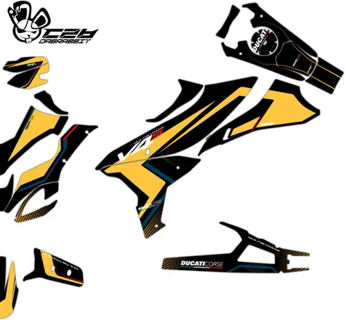 Miniatura 3 de Nuevo Kit gráfico para DUCATI Multistrada V4 S Kit gráfico completo (RL-Y) (GLOSSY)