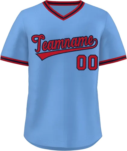 Miniatura 14 de KXK - Camiseta de béisbol personalizada con nombre y número cosidos, estilo Hip Hop, con cuello en V, atlética, para hombres, mujeres y jóvenes