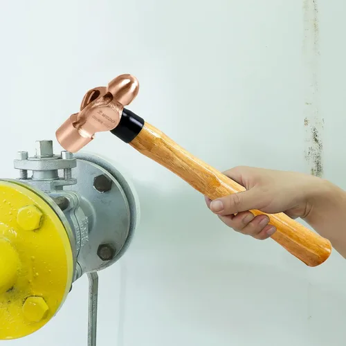 Miniatura 6 de WEDO Juego de martillo de bola de cobre de 3 piezas, 8 onzas + 12 onzas + 16 onzas (1/2 libra+3/4 lb+1 libra), martillo de bola con mango de madera