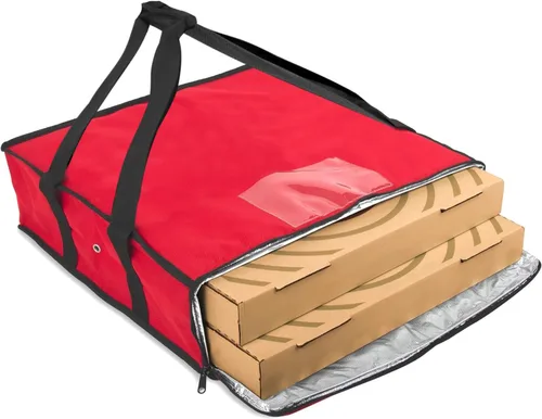 Miniatura 7 de Summit Ridge Bolsa aislada para entrega de alimentos Bolsas de pizza de 20 x 20 pulgadas para entrega, con cremallera con ventilación y bolsillo
