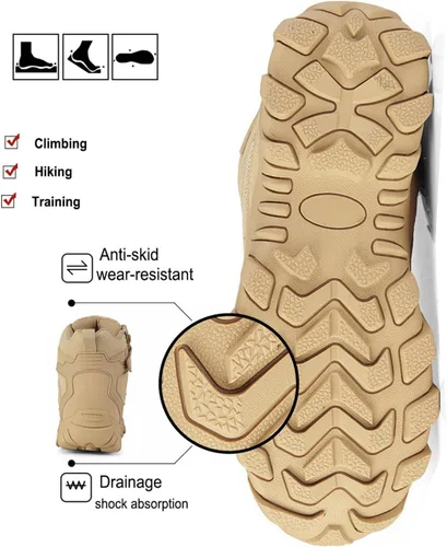Miniatura 2 de Botas de senderismo ligeras LD para hombre, botas de caza, botas de trabajo, botas tácticas militares, botas de combate