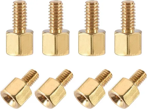 Miniatura 14 de uxcell M2.0.197x0.157 in+0.157 in macho-hembra latón hexagonal PCB placa base separador separador para FPV Drone Quadcopter, computadora y placa