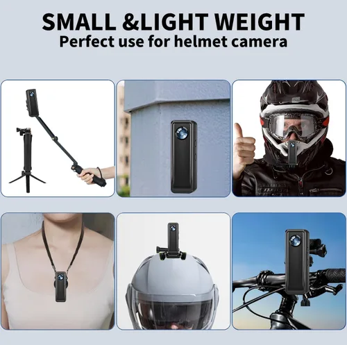 Miniatura 8 de Cámara Corporal de 128 GB, Videocámara de Acción 4K 30FPS, Cámara Deportiva Manos Libres con Clip Trasero Magnético, Mini Cámara Corporal POV que