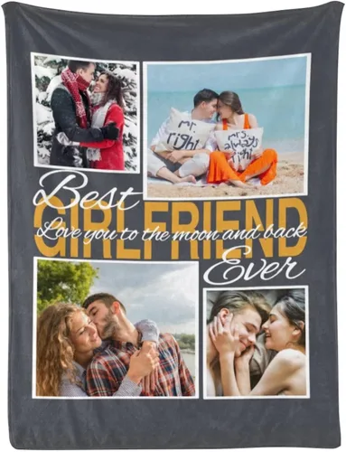 Miniatura 12 de Manta personalizada con fotos, mantas personalizadas con imagen para madre, padre, niños, hermana, amigos, parejas, cumpleaños, 1 foto, 30 x 40