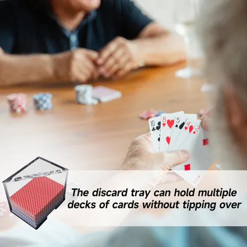 Miniatura 5 de GSE Games & Sports Expert Bandejas acrílicas de desechos, bandejas de grado casino para blackjack, puente, cartas
