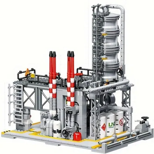 General Jim's Chemical Laboratory Streetview City Modular Building Block Brick MOC Modelo o juego con accesorios para adolescentes o adultos.