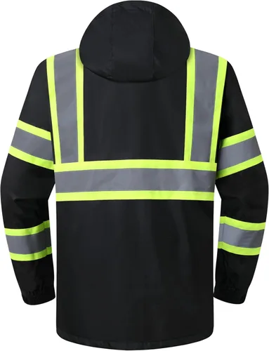 Miniatura 7 de JKSafety Chaqueta y pantalones reflectantes de alta visibilidad para lluvia, impermeables para hombres y mujeres, equipo de lluvia para agricultura