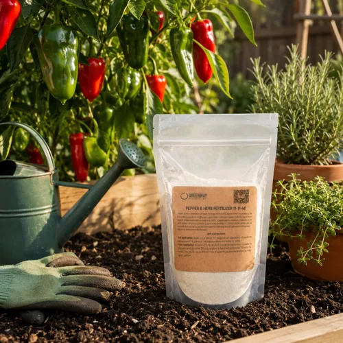 Miniatura 7 de Greenway Biotech, Inc. Fertilizante de pimienta y hierbas 11-11-40 en polvo - Soluble en agua con micronutrientes quelados para pimientos picantes