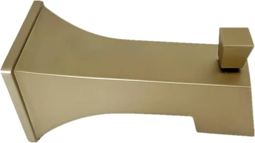 Boquilla cuadrada de ducha extra larga con desviador de dominadas para tubo de cobre de 1/2 pulgada, oro cepillado