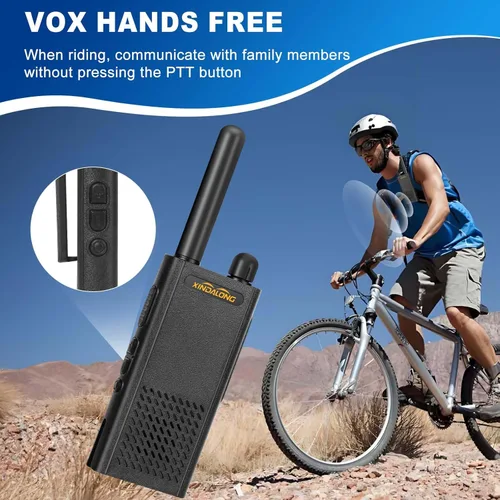 Miniatura 8 de Walkie Talkies T26 Radios bidireccionales ultrafinas y ligeras de largo alcance con 16 canales FRS, batería recargable de iones de litio, carga tipo