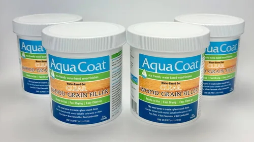 Miniatura 12 de Aqua Coat Gel Rellenador de Veta de Madera Transparente a Base de Agua, Secado Rápido, Bajo Olor, Bajo VOC, Lijable, Teñible y Pintable, Fácil