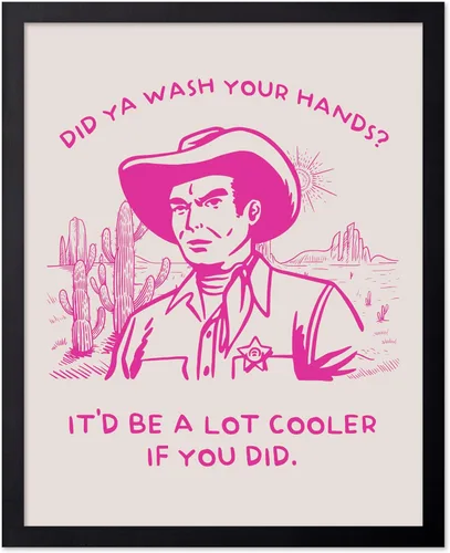 Miniatura 72 de Poster Master Póster retro de vaquera rosa con texto en inglés "Raise Hell", diseño de pared occidental, regalo para hombres y mujeres, decoración