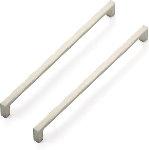 Miniatura 12 de Ravinte Paquete de 5 manijas cuadradas sólidas de 3 pulgadas para gabinetes de cocina, tiradores de níquel cepillado, tiradores de cajón, manijas
