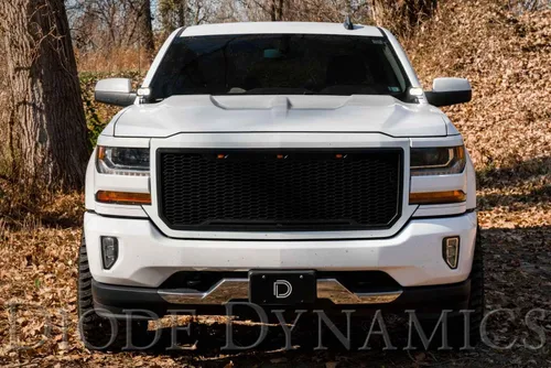 Miniatura 4 de Kit de luz de cuneta retroiluminada Diode Dynamics Serie Stage compatible con Chevrolet Silverado 1500 2014-2019, C2 1.0 Sport Combo Amarillo