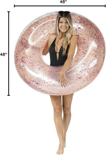 Miniatura 9 de PoolCandy Tubo de piscina jumbo, 48 pulgadas, múltiples estilos de tubo Brillo de oro rosa