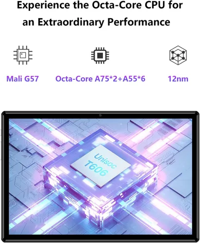 Miniatura 3 de Tabletas Android 2024, nueva tableta desbloqueada Octa-Core Android 13 con ranura para tarjeta SIM, 128 GB ROM+4 GB RAM, cámara de 10 pulgadas, 5