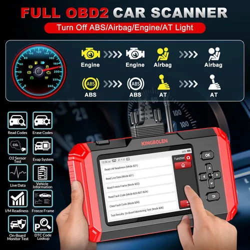 Miniatura 6 de KINGBOLEN Escáner OBD2 S500 Escáner de Automóviles, Herramienta de Diagnóstico con Actualización Gratuita de por Vida y 6 Reseteos, Reseteo