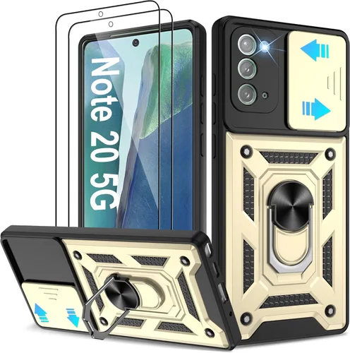 Miniatura 112 de ATUMP Funda para OnePlus Nord N200 5G con protector de pantalla HD con cubierta para cámara deslizante, soporte de anillo de rotación de 360°
