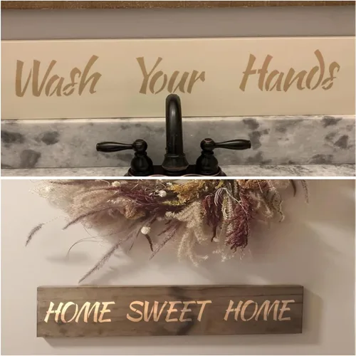 Miniatura 5 de Plantillas de letras del alfabeto de 1 pulgada para pintar, paquete de 70 plantillas de letras y números con letreros para pintar sobre madera