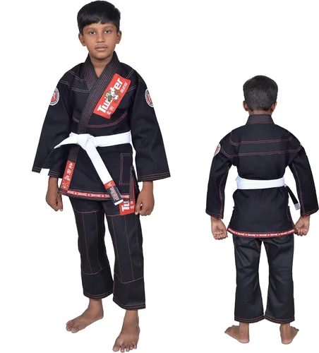 Miniatura 2 de Twister Kids Jiu Jitsu Gi Ultra Light Fabric Youth BJJ Gi with free White Belt Included