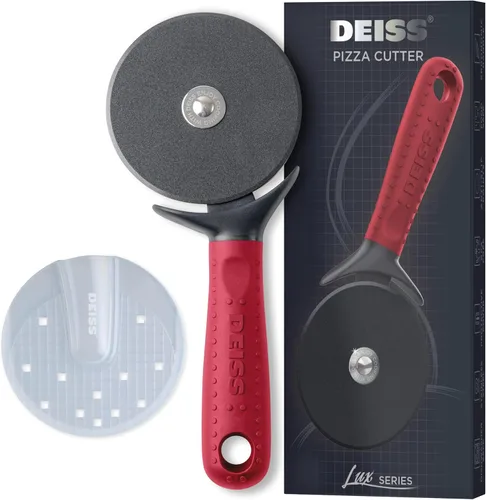 Miniatura 11 de Deiss Lux - Cortador de pizza resistente con cortador de ruedas, rueda de acero inoxidable afilada y suave con mango antideslizante de fácil agarre