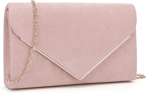 Miniatura 2 de CHARMING TAILOR Bolso de mano de ante sintético elegante de metal para bodas, bailes, eventos de corbata negra