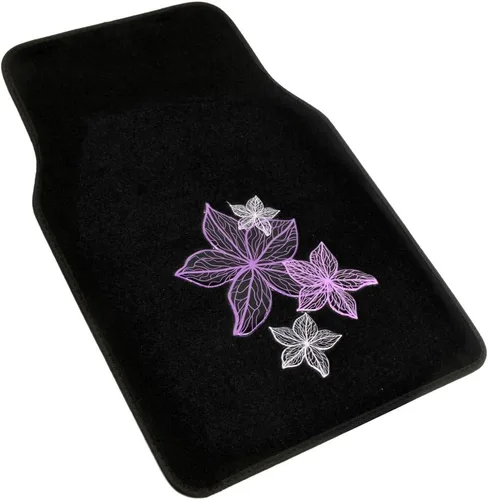 Miniatura 3 de Pretty Rugs - Alfombras de diseño para automóvil, camioneta, camión, SUV, juego completo de 4 piezas delanteras y traseras con respaldo de goma