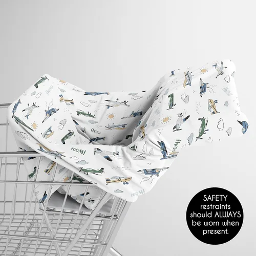 Miniatura 4 de Sweet Jojo Designs Funda de asiento de coche de bebé para lactancia, lactancia, silla alta, carrito de compras, cochecito, toldo para asiento
