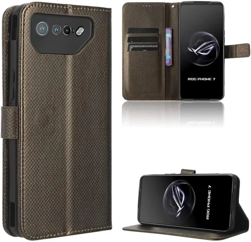 Miniatura 7 de Funda de piel sintética compatible con Asus ROG Phone 7, funda de piel sintética compatible con Asus ROG Phone 7 Ultimate, color negro