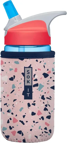 Miniatura 179 de Sok It BotlSok Funda para botella de agua con cubierta de neopreno aislante (Floral abstracto, se ajusta a CamelBak o Nalgene de 12 onzas)