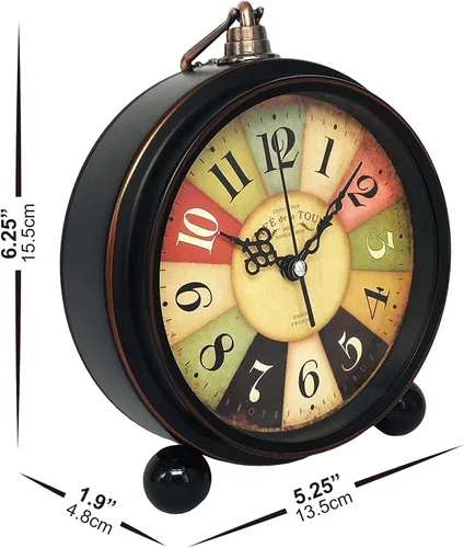 Miniatura 2 de Konigswerk - Reloj Analógico de Cuarzo, decorativo, de gran tamaño, Retro, silencioso, Sin tic-tac, reloj de escritorio, operado con batería