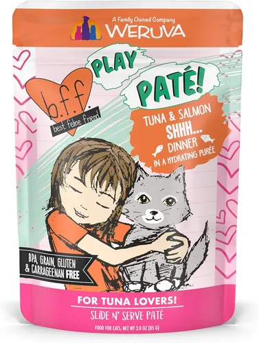 Miniatura 20 de Weruva B.F.F. Play - Best Feline Friend Paté Lovers, Aw Yeah!, Paté Partay! Paquete variado, bolsa de 3 onzas (paquete de 12)