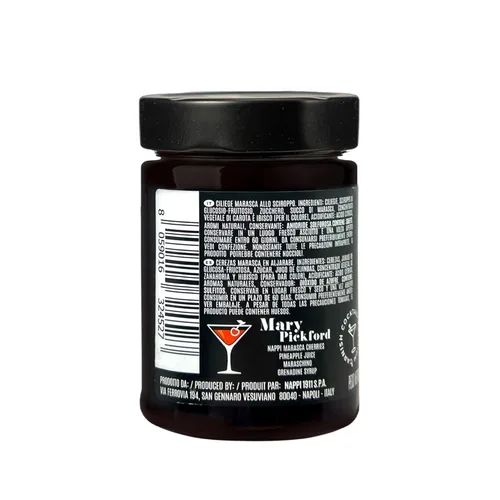 Miniatura 7 de Cerezas marasca en almíbar, 14.10 oz (400 g), agridulce, calidad premium, galardonadas, cerezas negras sin hueso al marrasquino, producto de Italia