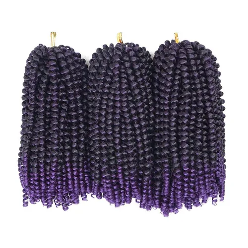 Miniatura 17 de Beyond Beauty Cabello de Ganchillo Spring Twist 90 hebras 8 pulgadas Spring Twists Esponjosas Trenzado, Trenzas de Ganchillo Spring Twist Bomb Twist
