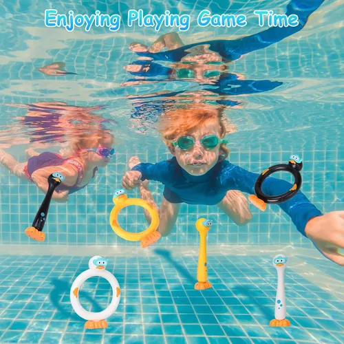 Miniatura 7 de Juguetes de buceo en la piscina, 3 piezas, palos de verano bajo el agua, juguetes de hundimiento de piscina para niños de 3 a 12 años, juego