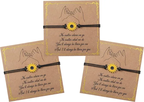 Hicarer Pulseras de promesa, pulseras de amistad para el regreso a clases, juego de dijes a distancia para amigos, mujeres y niñas, regalo del día