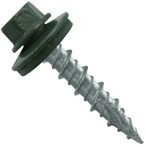 Miniatura 12 de Tornillos para techo de metal: (250) 10 x 1 sin pintura galvanizados con cabeza hexagonal para techo de chapa. Tornillos autoiniciados de metal