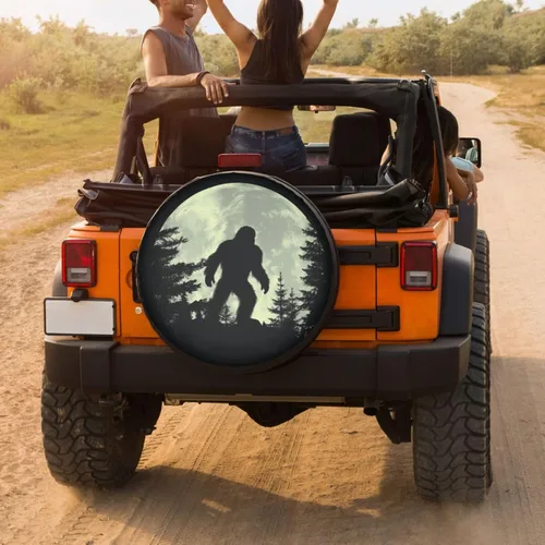 Miniatura 4 de Full Moon - Cubierta de neumático de repuesto a prueba de polvo, para remolque, RV, SUV y muchos vehículos, 14 pulgadas