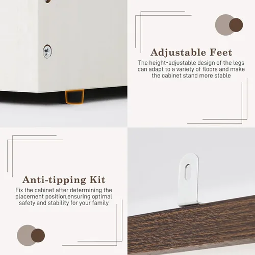 Miniatura 7 de Armario de guardarropa de granja con 4 puertas, armario de dormitorio con puerta corrediza plegable estilo granero y luces, armario de dormitorio