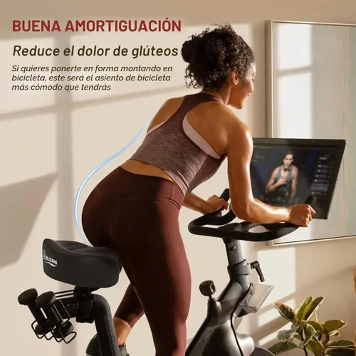 Miniatura 4 de BLUEWIND Nuevo asiento de bicicleta de gran tamaño sin nariz, asiento de bicicleta ancho, diseño de respaldo novedoso para bicicleta eléctrica